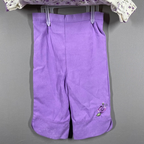 NEW Vintage McDonalds McKids Shirt Pants Set Girls 18 Months purple floral 90s - Picture 3 of 13